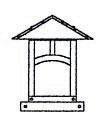 Arroyo Craftsman EC-9AAM-AB - 9" evergreen column mount with classic arch overlay