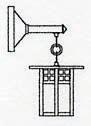 Arroyo Craftsman GB-6SAAM-AB - 6" glasgow wall mount with straight arm