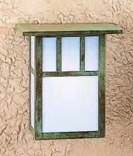 Arroyo Craftsman HS-8DTAM-AB - 8" huntington sconce with roof and double t-bar overlay