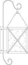 Arroyo Craftsman NOB-8M-RC - 8" nottingham wall mount