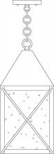 Arroyo Craftsman NOH-8WO-RC - 8" nottingham pendant