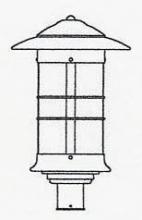 Arroyo Craftsman NP-14LCR-RC - 14" newport long body post mount fixture