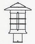 Arroyo Craftsman NP-9AM-AC - 9" newport post mount fixture
