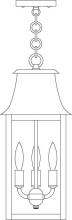 Arroyo Craftsman ORH-8CLR-AC - 8" orpington pendant