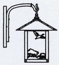 Arroyo Craftsman TRB-9GSAM-AB - 9" Timber Ridge Wall Bracket With Goose Filigree
