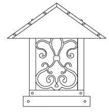 Arroyo Craftsman TRC-12ASAM-MB - 12" timber ridge column mount with ashbury  filigree