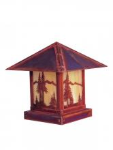Arroyo Craftsman TRC-12MNAM-MB - 12" timber ridge column mount with mountain filigree