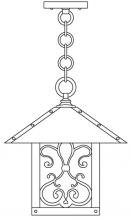 Arroyo Craftsman TRH-12ASCR-RB - 12" timber ridge pendant with ashbury  filigree
