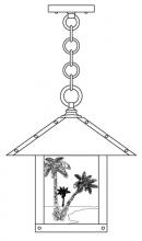 Arroyo Craftsman TRH-12PTCR-P - 12" timber ridge pendant with palm tree  filigree