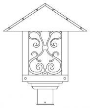 Arroyo Craftsman TRP-16ASAM-P - 16" timber ridge post mount with ashbury  filigree