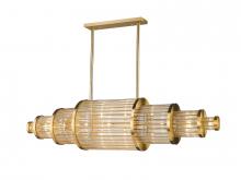 Avenue Lighting HF1920-AB - Waldorf Metal And Glass Rod Linear Chandelier