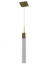 Avenue Lighting HF1901-1-GL-BB-SNW - The Original Glacier Snow Avenue Collection Brushed Brass Single Pendant