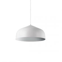 Kuzco Lighting Inc PD9117-WH/SV - Helena 17-in White/Silver LED Pendant