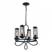 ZEEV Lighting CD10110-4-RCBK - 4-Light 18" Ring Styled Chandelier