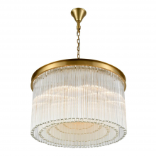ZEEV Lighting CD10326-15-AGB - Lumineer 30" 15-Light, Round Crystal Chandelier in Aged Brass