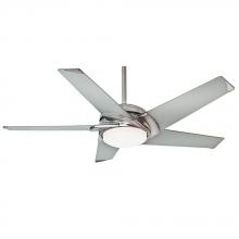 Casablanca Fan Company 59094 - Stealth - 54" Brushed Nickel with Platinum blades- w/ 4 speed wall control