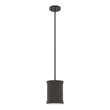 Hunter 19614 - Hunter Capshaw Noble Bronze with Painted Cased White Glass 1 Light Pendant Ceiling Light Fixture