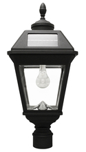Gama Sonic 97B012 - Imperial Bulb Solar Lamp -3 Inch Fitter Mounts - Black Finish