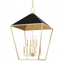 Hudson Valley 5724-GL/BK - 8 LIGHT LARGE PENDANT