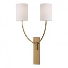 Hudson Valley 732-AGB - 2 LIGHT WALL SCONCE