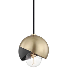 Mitzi by Hudson Valley Lighting H168701-AGB/BK - Emma Pendant