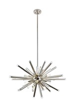 Elegant 1141G38PN - Maxwell 14 light polished Nickel Chandelier Clear Royal Cut Crystal