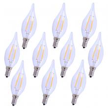 Elegant E12LED104-10PK - LED E12 Candelabra, 2700k, 300 Degree, Cri80, Es, Ul/Cul, 2.5w, 25w Equivalent, 15000hrs, Lm165