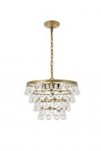Elegant LD5016D17BR - Kora 5 Light Brass Pendant