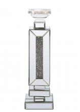 Elegant MR9204 - 16.5 Inch Tall Crystal Candleholder Silver Royal Cut Crystal