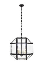 Elegant LD6001D19BK - Caro Collection Pendant D19 H20 Lt:4 Black Finish