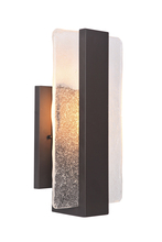 Elegant LDOD2101 - LED Outdoor Wall lantern D:8 H:15 13W 1200LM 2700K Matte Black Finish Seedy Glass Len