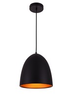 Elegant LDPD2036 - Circa Collection Pendant D9.5in H10.5in Lt:1 Black Finish