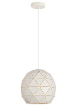 Elegant LDPD2076 - Arden Collection Pendant D11.8 H12 Lt:1 frosted white Finish