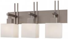 Minka George Kovacs P5923-603 - Three Light Matte Brushed Nickel Etched Opal Glass Vanity