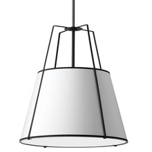 Dainolite TRA-304P-BK-WH - 4LT Trapezoid Pendant WH Shade With 790 Diff