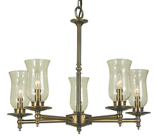 Framburg 2505 AB - 5-Light Antique Brass Sheraton Dining Chandelier