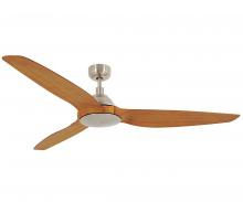 Beacon Lighting America 211010010 - Lucci Air Type A Brushed Chrome and Teak 60-inch DC Ceiling Fan