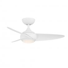 WAC Smart Fan Collection F-094L-MW - Loft in Matte White with Luminaire