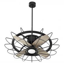 Quorum 32304-69 - MIRA 30" LED CAGE FAN-TXB