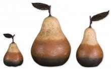 Uttermost 20358 - Terra Cotta Pears Figurines, Set/3