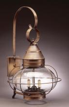 Northeast Lantern 2571-AB-LT2-CLR - Caged Onion Wall Antique Brass 2 Candelabra Sockets Clear Glass