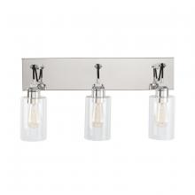 Austin Allen & Co. 9D304A - 3-Light Clear Glass Vanity in Polished Nickel