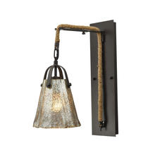 ELK Home 10631/1SCN - Hand Formed Glass 1-Light Wall Lamp in Oiled Bronze with Mercury Glass