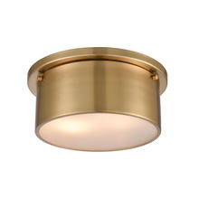 ELK Home 12120/2 - 2-Light Flush Mount in Satin Brass with Frosted Glass