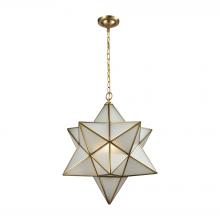 ELK Home 22017/3 - Decostar 3 Light Chandelier in Brushed Brass with Frosted Glass