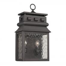 ELK Home 47061/2 - Forged Lancaster 2-Light Outdoor Wall Lamp in Charcoal